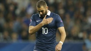 Benzema, en uno de sus últimos partidos con Francia.