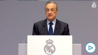 Florentino Pérez, durante el discurso. (Realmadrid.com)