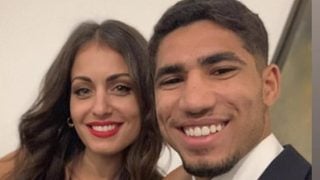 Achraf junto a su futura esposa y madre de su primer hijo.