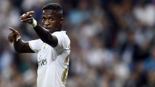 Vinicius, durante un partido. (AFP)