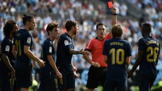 Luka Modric fue expulsado en el Celta – Real Madrid. (AFP)