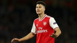 Martinelli, durante un partido con el Arsenal (Getty).