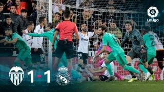 El Valencia y el Real Madrid empataron a uno en Mestalla.