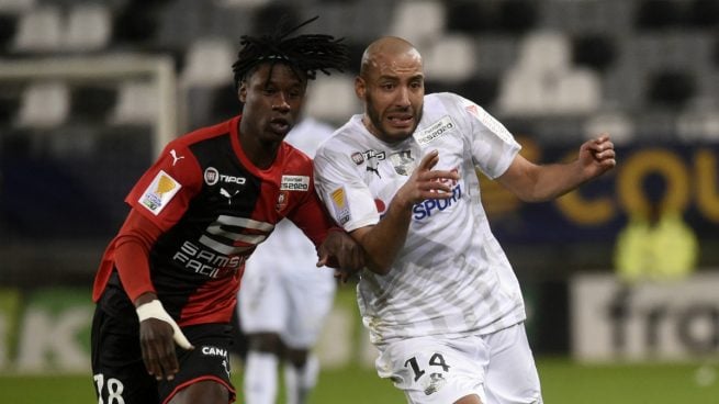 Camavinga, durante el Amiens - Rennes (AFP).