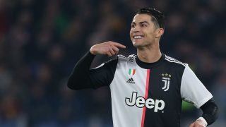 Cristiano Ronaldo, en un partido con la Juventus. (Getty)