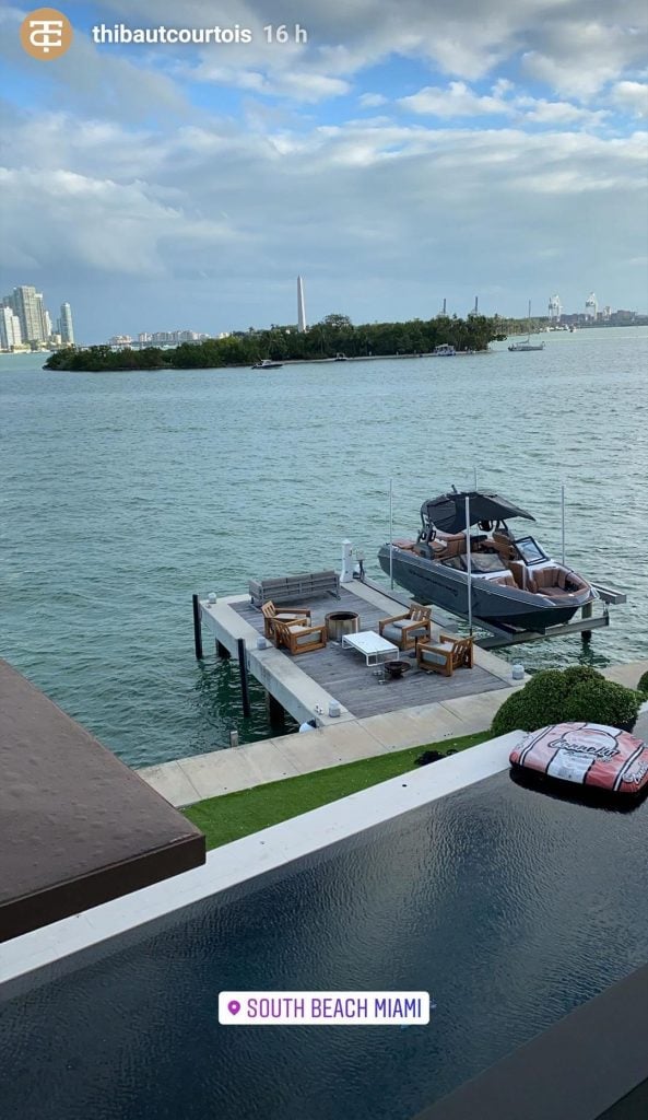 Courtois ha cruzado el charco y pasa la Navidad en Miami.