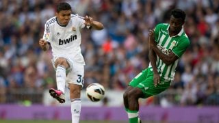 Casemiro, durante su debut. (AFP)