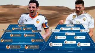 Valencia y Real Madrid se enfrentan en la Supercopa de España.