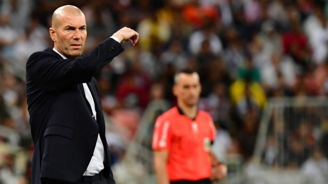 Zidane, durante el Valencia - Real Madrid (AFP).