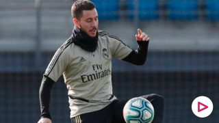 Hazard ya toca balón y puede llegar al derbi. (realmadrid.com)