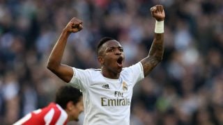 Vinicius, durante el partido ante el Atlético de Madrid (Getty).