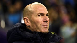 Zinedine Zidane, durante un partido del Real Madrid (Getty).