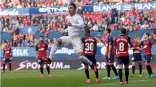 Casemiro celebra uno de los goles del Real Madrid ante Osasuna. (Getty)