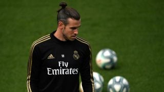 Bale, en un entrenamiento con el Real Madrid. AFP