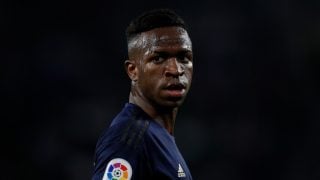 Vinicius, en un partido del Real Madrid. (Getty)