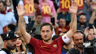 Francesco Totti el día de su retirada, en 2017 (AFP).