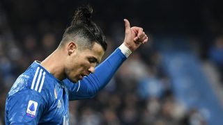 Cristiano se lamenta durante un partido de la Juventus. (AFP)