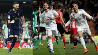 Benzema, Hazard y Cristiano formarían una delantera letal en el Real Madrid (Getty).