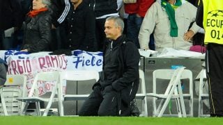 Mourinho, durante el Real Madrid – Bayern de las semifinales de la Champions. (AFP)