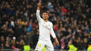 Casemiro celebra un gol con el Real Madrid. (AFP)