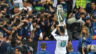 Cristiano Ronaldo celebra la Decimotercera Champions League del Real Madrid. (AFP)