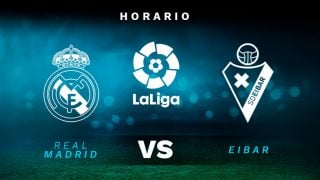Real Madrid-Eibar: horario y dónde ver en directo por TV el partido de Liga Santander.