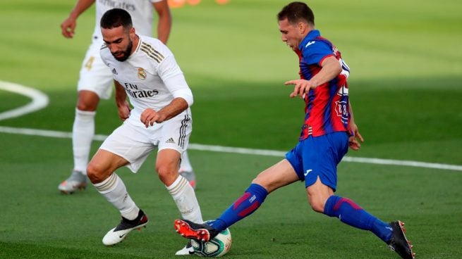 Carvajal, durante el partido ante el Eibar (EFE).