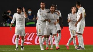 Los jugadores del Real Madrid celebran un gol. (Getty)