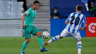 James, durante un partido ante la Real Sociedad. (Realmadrid.com)