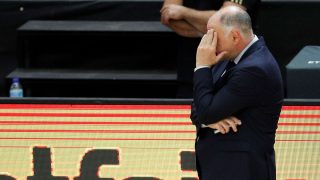 Pablo Laso, en el partido contra Morabanc Andorra. (EFE)