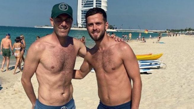 Pjanic y Zidane, en Dubai.