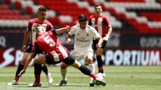 Marco Asensio, durante una acción del partido. (@realmadrid)