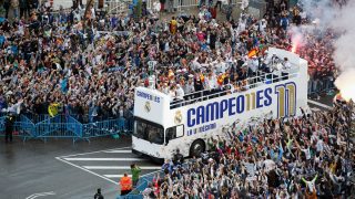 El Real Madrid celebra la Undécima en la Cibeles. (Getty)
