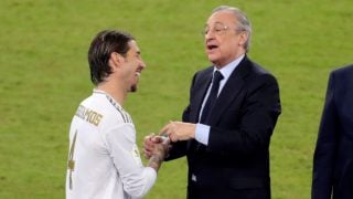 Sergio Ramos y Florentino Pérez (EFE).