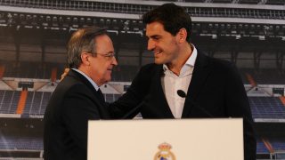 Iker Casillas y Florentino Pérez. (Getty)