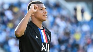 Kylian Mbappé celebra un gol con el PSG. (AFP)