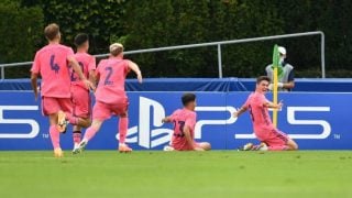 El Real Madrid celebra un gol en la UEFA Youth League. (UEFA)