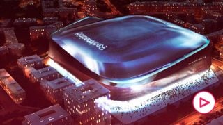 Así está el interior del estadio Santiago Bernabéu.