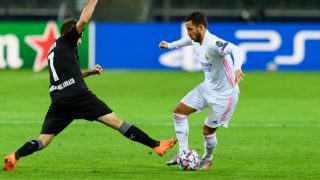 Eden Hazard durante el Borussia Mönchengladbach – Real Madrid (Getty).