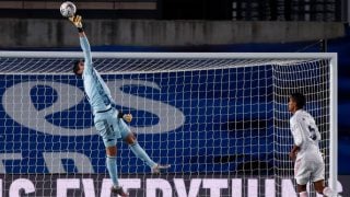 Thibaut Courtois durante el partido ante el Valladolid (Realmadrid.com).