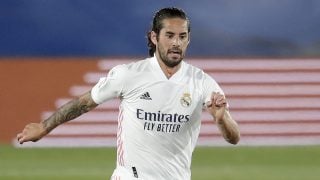 Isco, durante un partido con el Real Madrid (Getty)