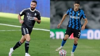 Dani Carvajal y Achraf protagonizarán uno de los duelos del Inter-Real Madrid.