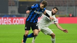 Nacho Fernández, durante el partido ante el Inter de Milán (AFP):