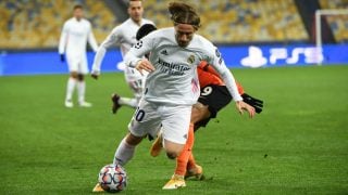 Modric, durante el Shakhtar – Real Madrid. (AFP)