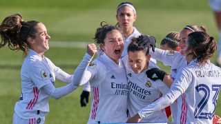 Las jugadoras del Real Madrid celebran un gol(@realmadridfem)