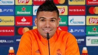 Casemiro en rueda de prensa. (Realmadrid.com)