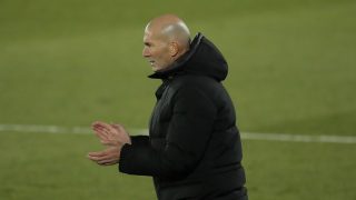 Zidane, durante el partido ante el Mönchengladbach (Getty).