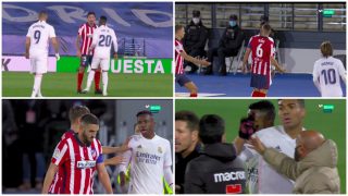 La secuencia de la tangana entre el Atlético y el Real Madrid.