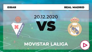 Liga Santander 2020-2021: Eibar – Real Madrid| Horario del partido de fútbol de la Liga Santander.