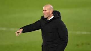 Zidane, durante un partido del Real Madrid (Getty).